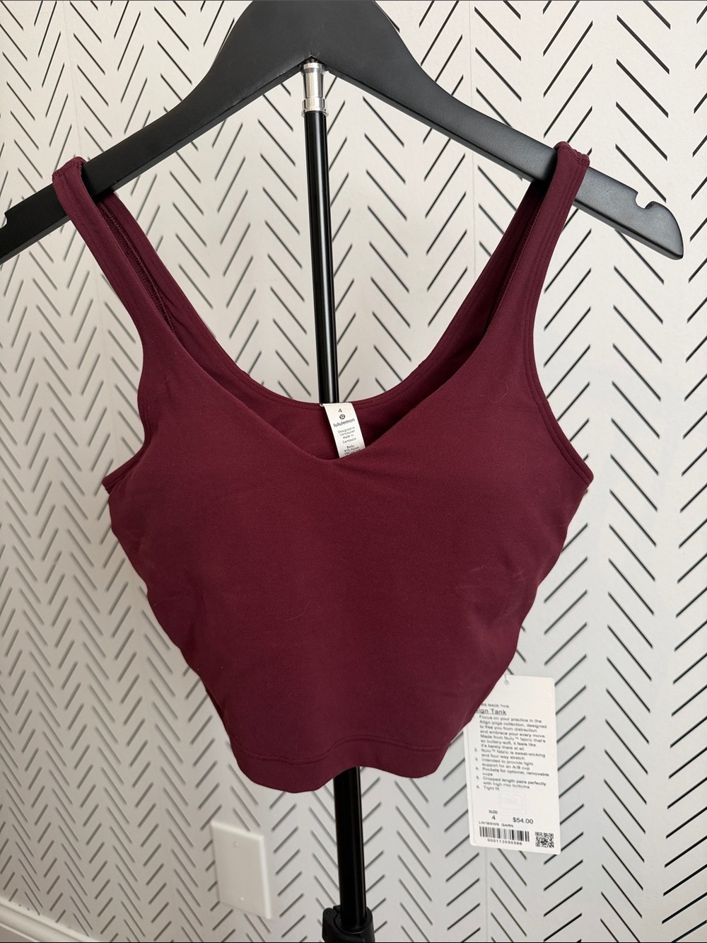 lululemon athletica Deep Burgundy V-Neck Crop Camisole